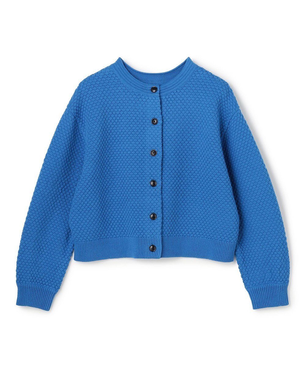 【アンフィーロ 自由区/UNFILO】の【前後着用可能】ポップコーンニット 2WAYカーディガン インテリア・キッズ・メンズ・レディースファッション・服の通販 founy(ファニー) 　ファッション　Fashion　レディースファッション　Fashion for Women　トップス・カットソー　Cut & Sew Tops　ニット　Knit Tops & Sweaters　カーディガン・羽織り　Layered Style Cardigans　アクリル　Acrylic Material　ウォッシャブル　Machine Washable　春　Spring　カーディガン　Cardigan, Knitwear　クロップド　Cropped, Short Length　バランス　Balance, Style Balance　ボトム　Bottoms, Lower Wear　ワイド　Wide, Wide Fit　S/S・春夏　SS, Spring/Summer, Warm Season　再入荷　Restock / Back in Stock　夏　Summer　新作・新入荷　New Arrivals / New In　ブルー|ID: prp329100004826436 ipo3291000000035116880