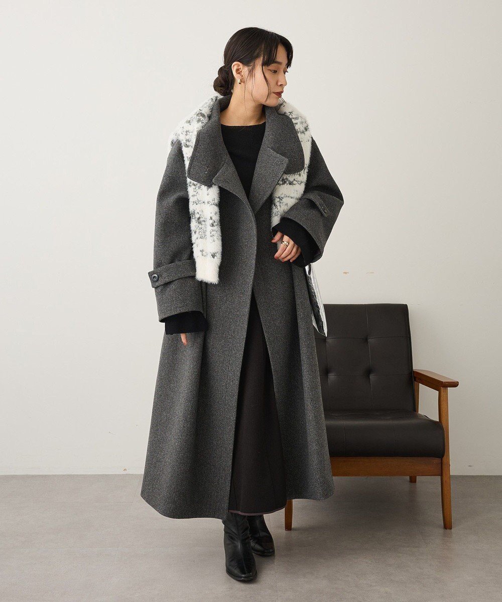 【クラフトスタンダードブティック/CRAFT STANDARD BOUTIQUE】のメルトンロングコート 人気、トレンドファッション・服の通販 founy(ファニー) 　ファッション　Fashion　レディースファッション　Fashion for Women　アウター　Coat / Outerwear Collection　コート・ロングコート・ピーコート　Long Coats, Peacoats & More　レディースジャケット・軽アウター　Jackets　ジャケット　Jacket, Outerwear　スウェット / スエット　Sweatshirt, Sweatwear　ストレート　Straight, Straight Cut　バランス　Balance, Style Balance　ポケット　Pocket, Pocket Detail　防寒　Cold Protection, Winter-Ready　ロング　Long, Long-Length　ワイド　Wide, Wide Fit　冬　Winter / This Winter　A/W・秋冬　Autumn/Winter　エレガント 上品　Elegant　ビジネス 仕事 通勤　Business / Work / Commuting　 other-1|ID: prp329100004826439 ipo3291000000035116889