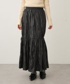【クラフトスタンダードブティック/CRAFT STANDARD BOUTIQUE】のレザーライクギャザースカート Black|ID: prp329100004826440 ipo3291000000035116893