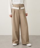【クラフトスタンダードブティック/CRAFT STANDARD BOUTIQUE】のウエスト折り返しスラックス Beige Mixture|ID: prp329100004826441 ipo3291000000035116897