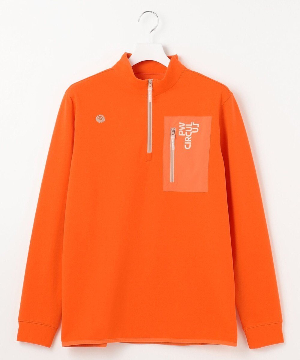 【ピーダブリュサーキュラス/PW CIRCULUS / MEN】の【MEN】 ハーフジップカットソー インテリア・キッズ・メンズ・レディースファッション・服の通販 founy(ファニー) ファッション Fashion メンズファッション Fashion for Men トップス・カットソー Cut & Sew Tops ゴルフ Golf スウェット / スエット Sweatshirt, Sweatwear ポケット Pocket, Pocket Detail A/W・秋冬 Autumn/Winter オレンジ系|ID: prp329100004827307 ipo3291000000035126310