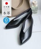 【ポインター/Pointer】の日本製 本革 生活防水機能付きVカットパンプス ブラック|ID: prp329100004827323 ipo3291000000035126392