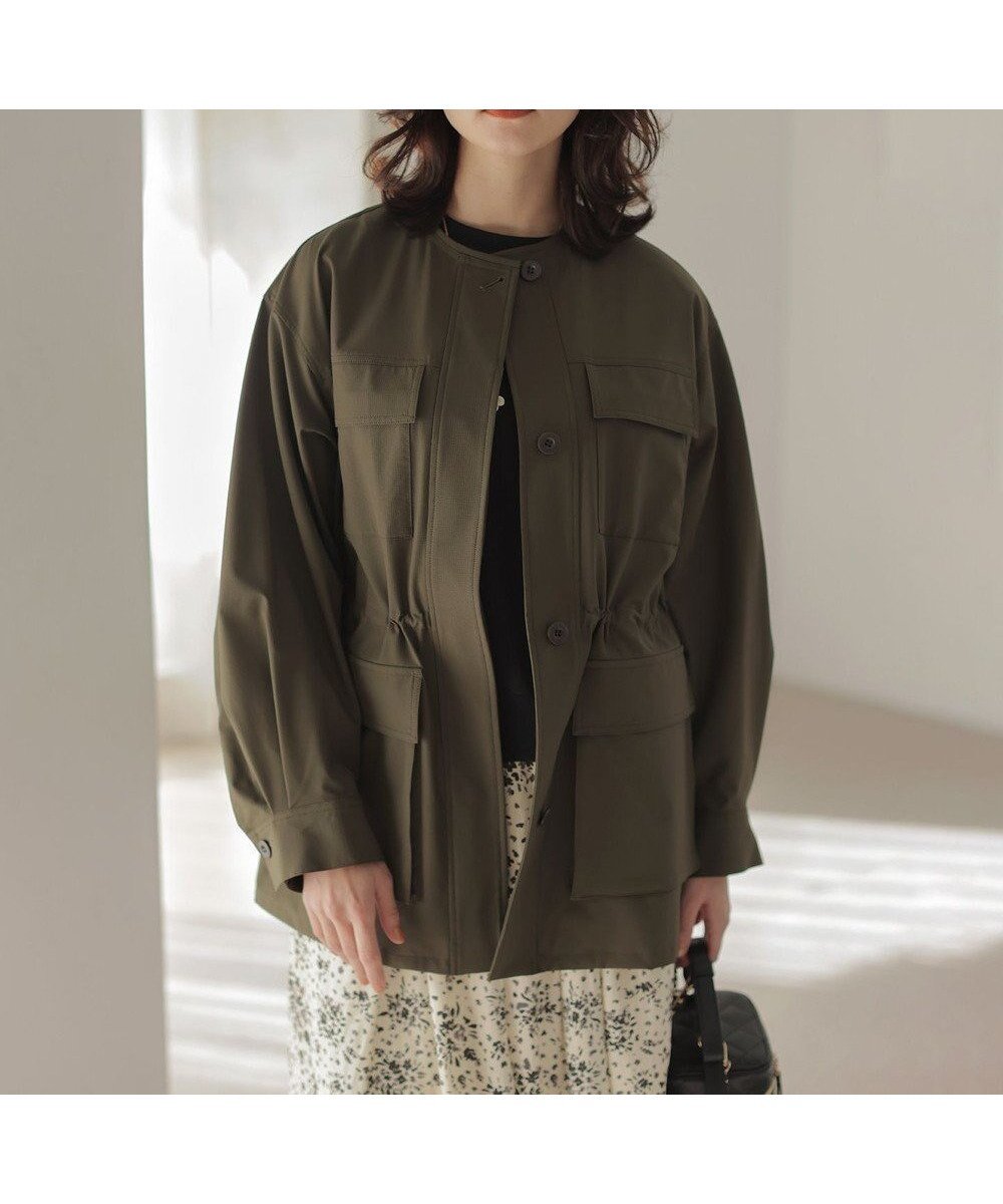 【組曲/KUMIKYOKU】のリップストップ ジャケット インテリア・キッズ・メンズ・レディースファッション・服の通販 founy(ファニー) 　ファッション　Fashion　レディースファッション　Fashion for Women　アウター　Coat / Outerwear Collection　コート・ロングコート・ピーコート　Long Coats, Peacoats & More　レディースジャケット・軽アウター　Jackets　モッズコート・ミリタリー風アウター　Mods & Field Coats　春　Spring　ジャケット　Jacket, Outerwear　スポーツ　Sports, Activewear　ドローコード　Drawcord, Drawstring Cord　フェミニン　Feminine, Girly　フロント　Front, Front Design　ポケット　Pocket, Pocket Detail　ミリタリー　Military, Army Style　メンズ　Men's, Menswear　モダン　Modern, Contemporary　モッズコート　Mods Coat, Military Parka　リップ　Lip, Lip Motif　S/S・春夏　SS, Spring/Summer, Warm Season　夏　Summer　カーキグレー系|ID: prp329100004827338 ipo3291000000035147578