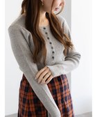 【テチチ/Te chichi】のヘンリーネックマーブルニット グレー|ID: prp329100004827343 ipo3291000000035126462