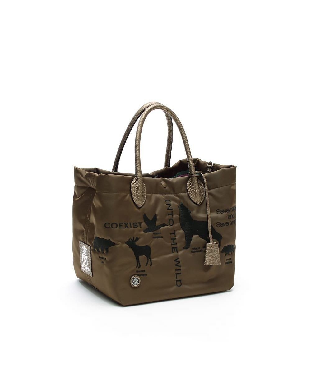 【アクセソワドゥマドモワゼルジャップ/A.D.M.J】の【ナイロン】キューブトート25cm(Dカン+) インテリア・キッズ・メンズ・レディースファッション・服の通販 founy(ファニー) 　ファッション　Fashion　レディースファッション　Fashion for Women　バッグ　Bags　イタリア　Italy　ポケット　Pocket, Pocket Detail　ポーチ　Pouch, Small Case　モチーフ　Motif, Design Theme　WALNUT|ID: prp329100004827345 ipo3291000000035126471