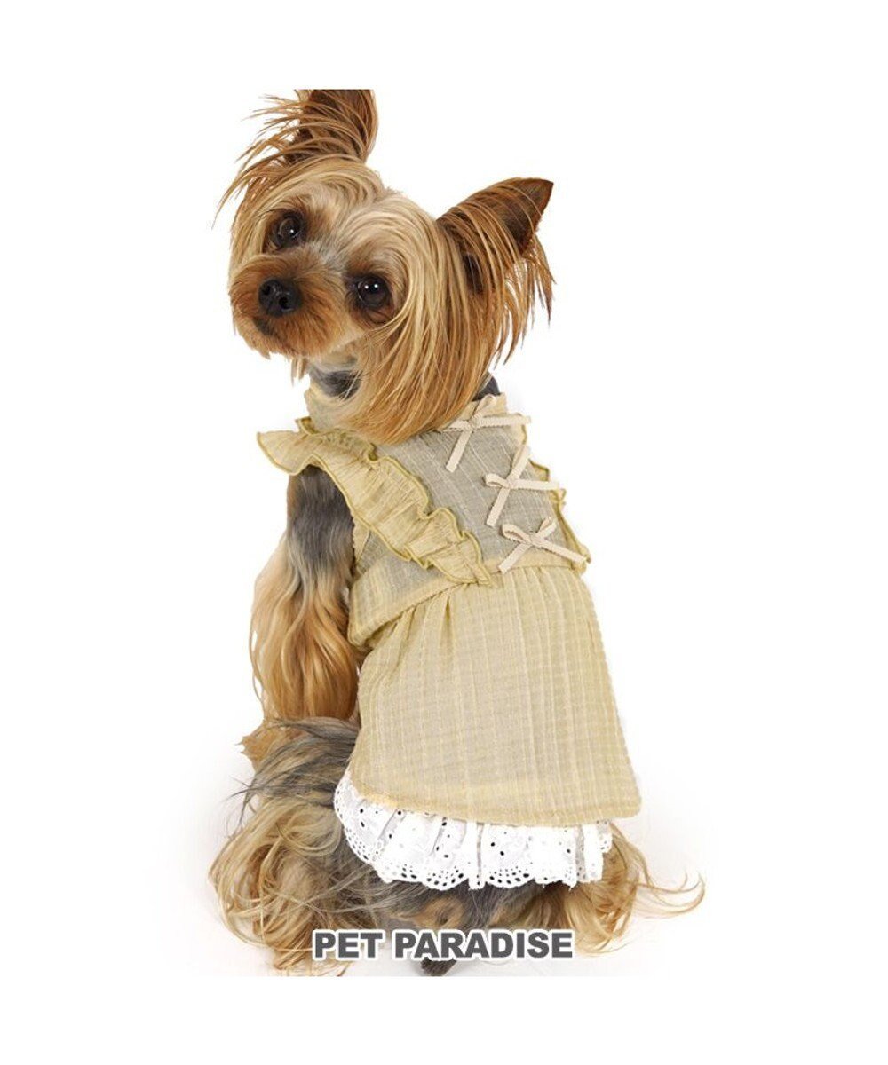 【ペットパラダイス/PET PARADISE / GOODS】のペットパラダイス スプリング ワンピース 《イエロー》 超小型犬 小型犬 人気、トレンドファッション・服の通販 founy(ファニー) 　イエロー　Yellow　スプリング　Spring, Spring Collection　フリル　Frill, Ruffle　リボン　Ribbon, Bow　レース　Lace, Lace Fabric　夏　Summer　春　Spring　S/S・春夏　SS, Spring/Summer, Warm Season　犬　Dog　ホーム・キャンプ・アウトドア・お取り寄せ　Home Living / Home & Lifestyle / Camping Gear / Outdoor Camping　ペットグッズ　Pet Supplies　 other-1|ID: prp329100004828107 ipo3291000000035136635