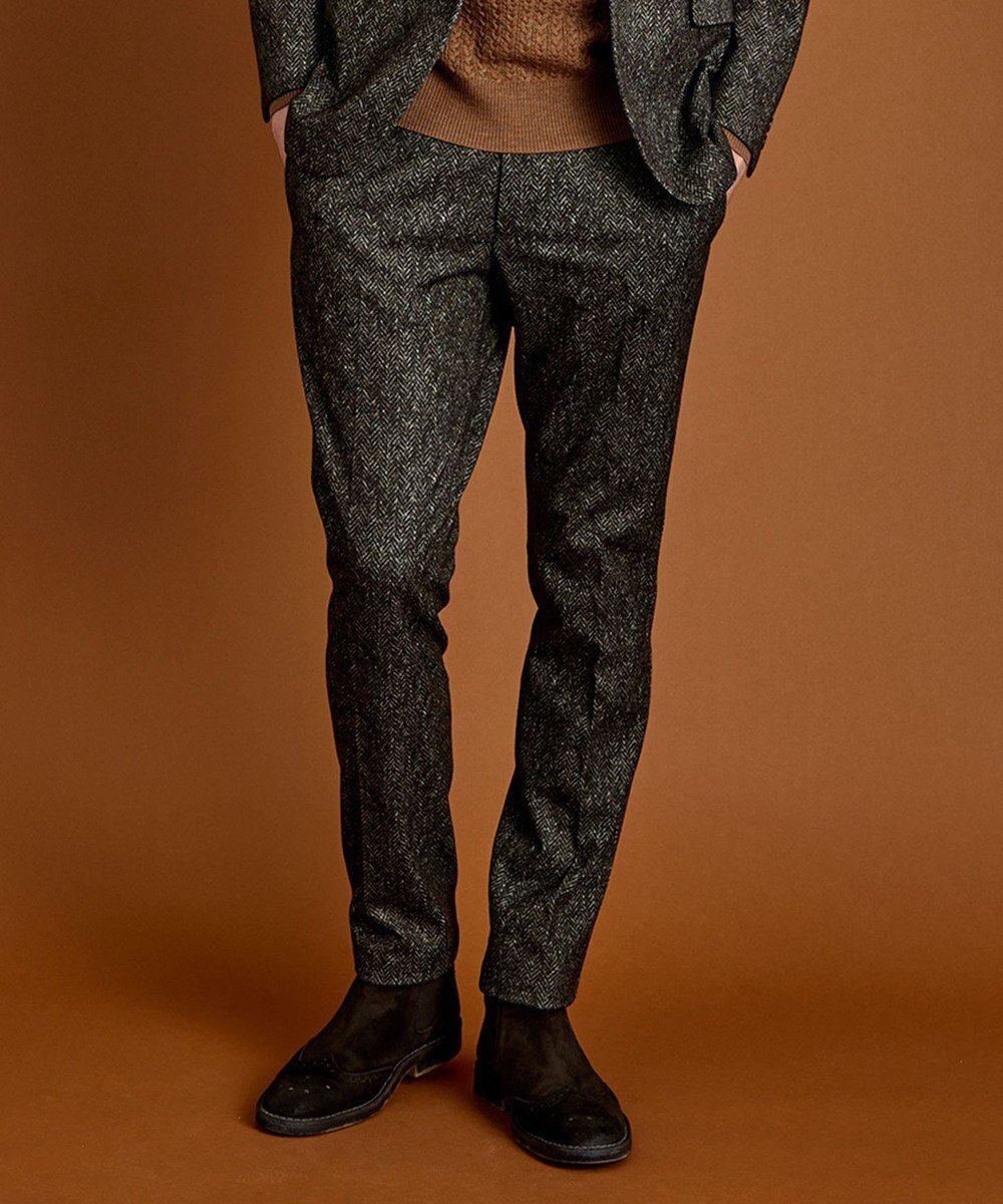 【ジョセフ アブード/JOSEPH ABBOUD / MEN】の【ストレッチ】フランネルジャージー パンツ インテリア・キッズ・メンズ・レディースファッション・服の通販 founy(ファニー) 　ファッション　Fashion　メンズファッション　Fashion for Men　ボトムス　Bottoms　コイン　Coin, Coin Design　シャーリング　Shirring, Ruched　ストレッチ　Stretch, Stretchy Fabric　スラックス　Slacks, Dress Pants　セットアップ　Set-Up, Coordinated Outfit　ビジネス 仕事 通勤　Business / Work / Commuting　フィット　Fit, Slim Fit　プリント　Print, Printed Pattern　ポケット　Pocket, Pocket Detail　A/W・秋冬　Autumn/Winter　ダークブラウン系7|ID: prp329100004828122 ipo3291000000035136706