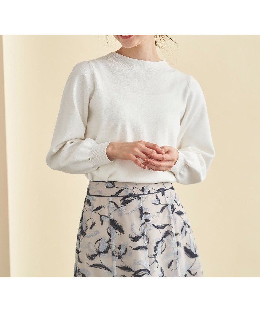 【エニィ スィス/any SiS】の【洗える】チョコレートカラー ニット インテリア・キッズ・メンズ・レディースファッション・服の通販 founy(ファニー) 　ファッション　Fashion　レディースファッション　Fashion for Women　トップス・カットソー　Cut & Sew Tops　ニット　Knit Tops & Sweaters　ストレッチ　Stretch, Stretchy Fabric　セーター　Sweater, Knitwear　ボトルネック　Bottle Neck, Mock Neck　エレガント 上品　Elegant　夏　Summer　春　Spring　S/S・春夏　SS, Spring/Summer, Warm Season　洗える　Machine Washable　ホワイトチョコ|ID: prp329100004828125 ipo3291000000035620824