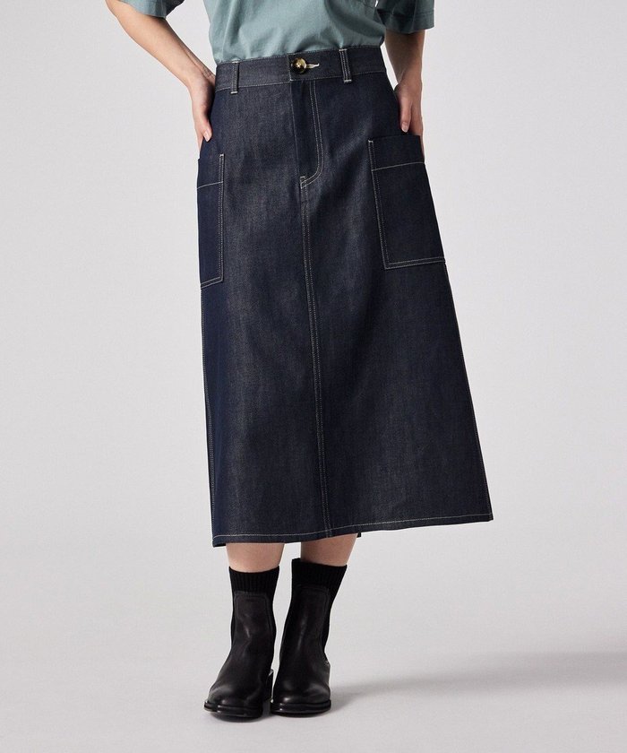 【ポール スミス/Paul Smith】のコントラストステッチ デニムスカート インテリア・キッズ・メンズ・レディースファッション・服の通販 founy(ファニー) https://founy.com/ ファッション Fashion レディースファッション Fashion for Women スカート Skirts デニムスカート・カジュアルスカート Denim Skirts おすすめ Recommended / Our Picks ジャケット Jacket, Outerwear セットアップ Set-Up, Coordinated Outfit デニム Denim, Jeans Material パッチ Patch, Appliqué ポケット Pocket, Pocket Detail 夏 Summer S/S・春夏 SS, Spring/Summer, Warm Season A/W・秋冬 Autumn/Winter |ID: prp329100004828130 ipo3291000000035136745