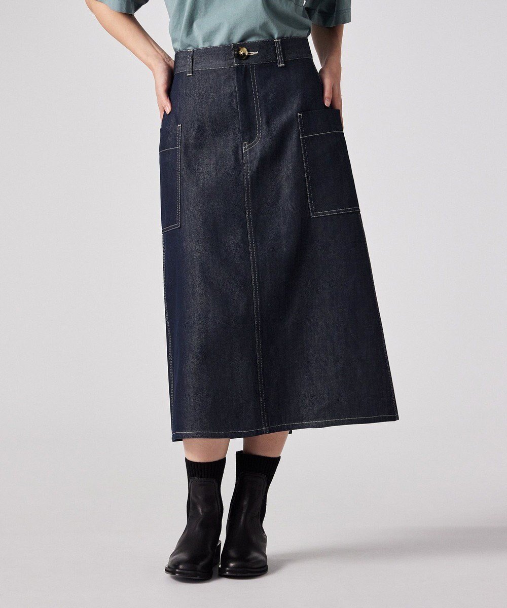 【ポール スミス/Paul Smith】のコントラストステッチ デニムスカート 人気、トレンドファッション・服の通販 founy(ファニー) 　ファッション　Fashion　レディースファッション　Fashion for Women　スカート　Skirts　デニムスカート・カジュアルスカート　Denim Skirts　おすすめ　Recommended / Our Picks　ジャケット　Jacket, Outerwear　セットアップ　Set-Up, Coordinated Outfit　デニム　Denim, Jeans Material　パッチ　Patch, Appliqué　ポケット　Pocket, Pocket Detail　夏　Summer　S/S・春夏　SS, Spring/Summer, Warm Season　A/W・秋冬　Autumn/Winter　 other-1|ID: prp329100004828130 ipo3291000000035136745