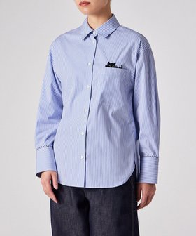 【ポール スミス/Paul Smith】のキャットエンブロイダリーシャツ 人気、トレンドファッション・服の通販 founy(ファニー) ファッション Fashion レディースファッション Fashion for Women トップス・カットソー Cut & Sew Tops シャツ・ブラウス・オフィスカジュアル Elegant Blouses & Button-Ups カフス Cuff Design ストライプ Stripe, Striped Pattern ポケット Pocket, Pocket Detail マニッシュ Mannish, Boyish ヨーク Yoke, Yoke Design 夏 Summer S/S・春夏 SS, Spring/Summer, Warm Season 猫 Cat, Kitty A/W・秋冬 Autumn/Winter |ID:prp329100004828133