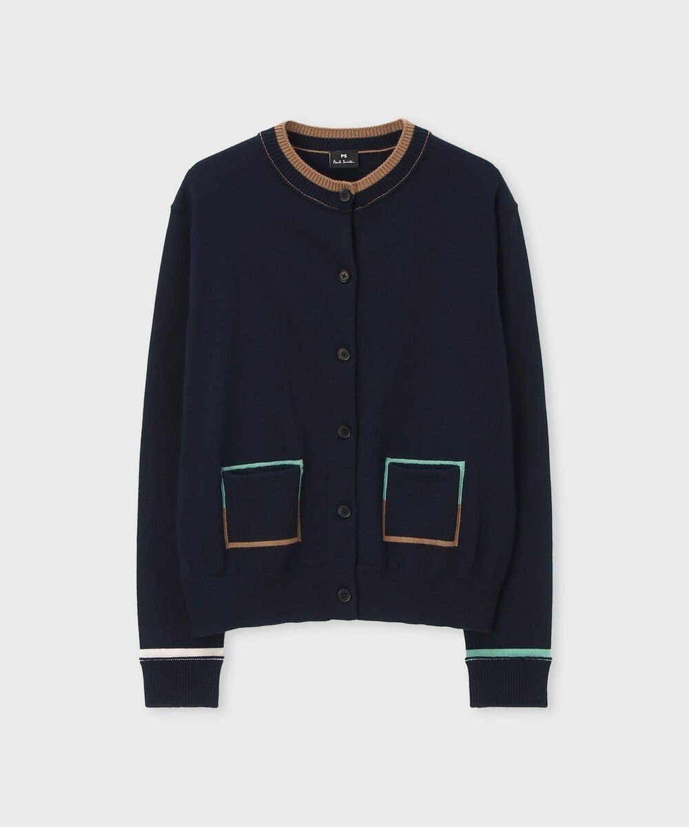 【ポール スミス/Paul Smith】のアクセントカラー カーディガン インテリア・キッズ・メンズ・レディースファッション・服の通販 founy(ファニー) ファッション Fashion レディースファッション Fashion for Women トップス・カットソー Cut & Sew Tops カーディガン・羽織り Layered Style Cardigans インナー Innerwear カーディガン Cardigan, Knitwear シンプル Simple, Minimal ジャケット Jacket, Outerwear ポケット Pocket, Pocket Detail エレガント 上品 Elegant 夏 Summer S/S・春夏 SS, Spring/Summer, Warm Season A/W・秋冬 Autumn/Winter ネイビー|ID: prp329100004828137 ipo3291000000035136769