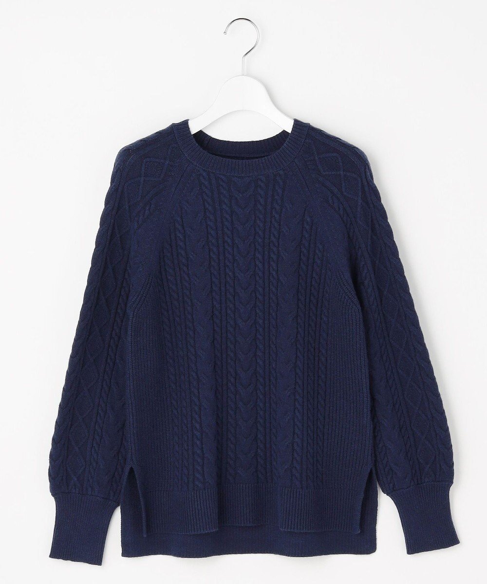 【エニィ スィス/any SiS】のケーブル ニット プルオーバー インテリア・キッズ・メンズ・レディースファッション・服の通販 founy(ファニー) ファッション Fashion レディースファッション Fashion for Women トップス・カットソー Cut & Sew Tops ニット Knit Tops & Sweaters カジュアルプルオーバー・ニットトップス Pullovers & Knit Tops / Casual Pullovers おすすめ Recommended / Our Picks ウォッシャブル Machine Washable ストレッチ Stretch, Stretchy Fabric スリット Slit, Slit Detail セーター Sweater, Knitwear フォルム Silhouette, Form 新作・新入荷 New Arrivals / New In A/W・秋冬 Autumn/Winter ネイビー|ID: prp329100004828138 ipo3291000000035136775