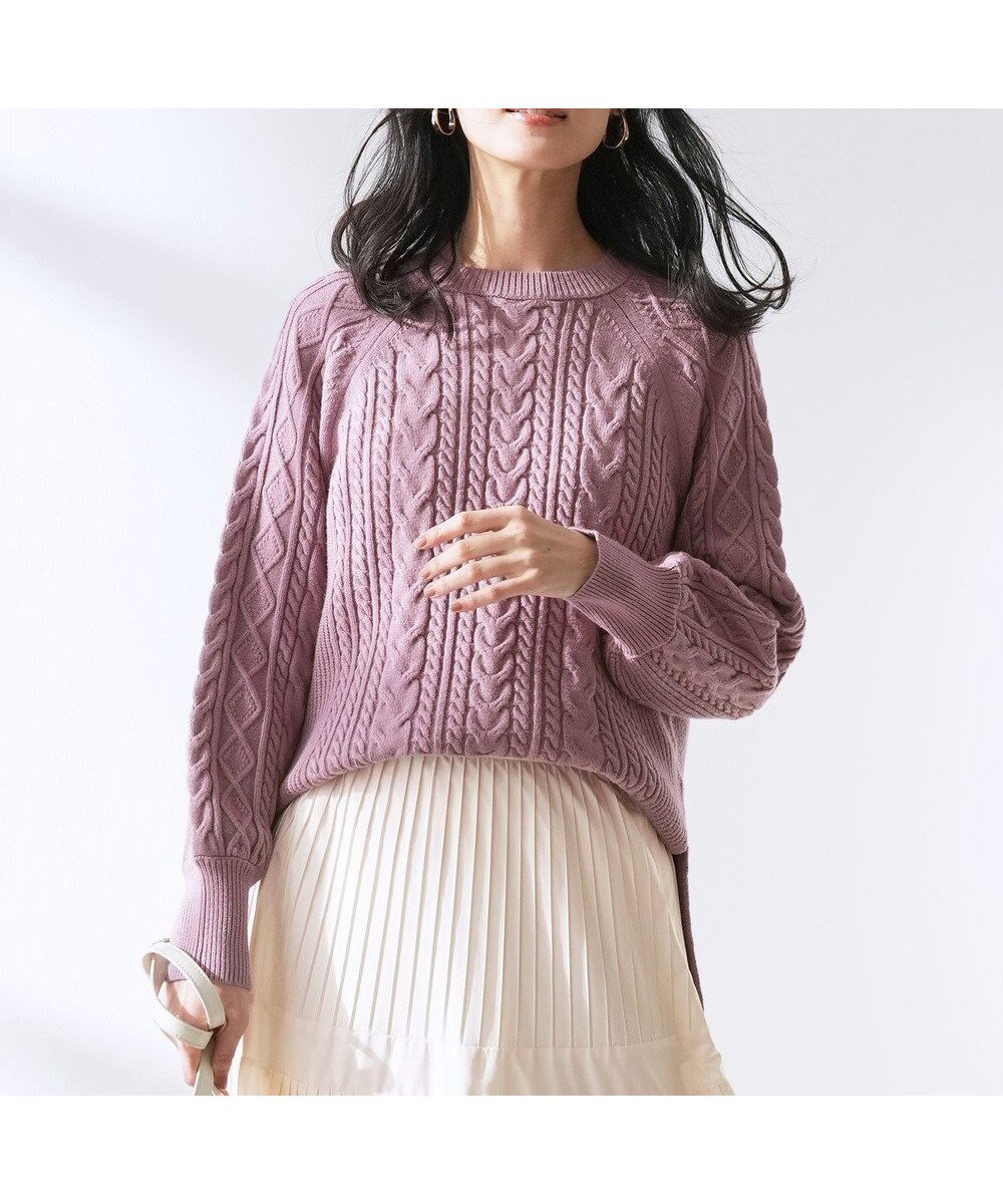 【エニィ スィス/any SiS】のケーブル ニット プルオーバー インテリア・キッズ・メンズ・レディースファッション・服の通販 founy(ファニー) ファッション Fashion レディースファッション Fashion for Women トップス・カットソー Cut & Sew Tops ニット Knit Tops & Sweaters カジュアルプルオーバー・ニットトップス Pullovers & Knit Tops / Casual Pullovers おすすめ Recommended / Our Picks ウォッシャブル Machine Washable ストレッチ Stretch, Stretchy Fabric スリット Slit, Slit Detail セーター Sweater, Knitwear フォルム Silhouette, Form 新作・新入荷 New Arrivals / New In A/W・秋冬 Autumn/Winter ピンク|ID: prp329100004828138 ipo3291000000035377445