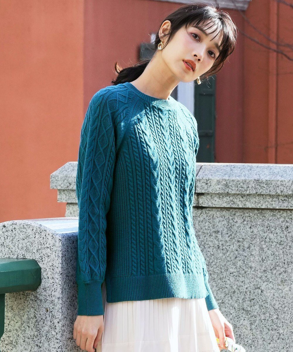 【エニィ スィス/any SiS】のケーブル ニット プルオーバー インテリア・キッズ・メンズ・レディースファッション・服の通販 founy(ファニー) ファッション Fashion レディースファッション Fashion for Women トップス・カットソー Cut & Sew Tops ニット Knit Tops & Sweaters カジュアルプルオーバー・ニットトップス Pullovers & Knit Tops / Casual Pullovers おすすめ Recommended / Our Picks ウォッシャブル Machine Washable ストレッチ Stretch, Stretchy Fabric スリット Slit, Slit Detail セーター Sweater, Knitwear フォルム Silhouette, Form 新作・新入荷 New Arrivals / New In A/W・秋冬 Autumn/Winter ダークグリーン|ID: prp329100004828138 ipo3291000000035377447