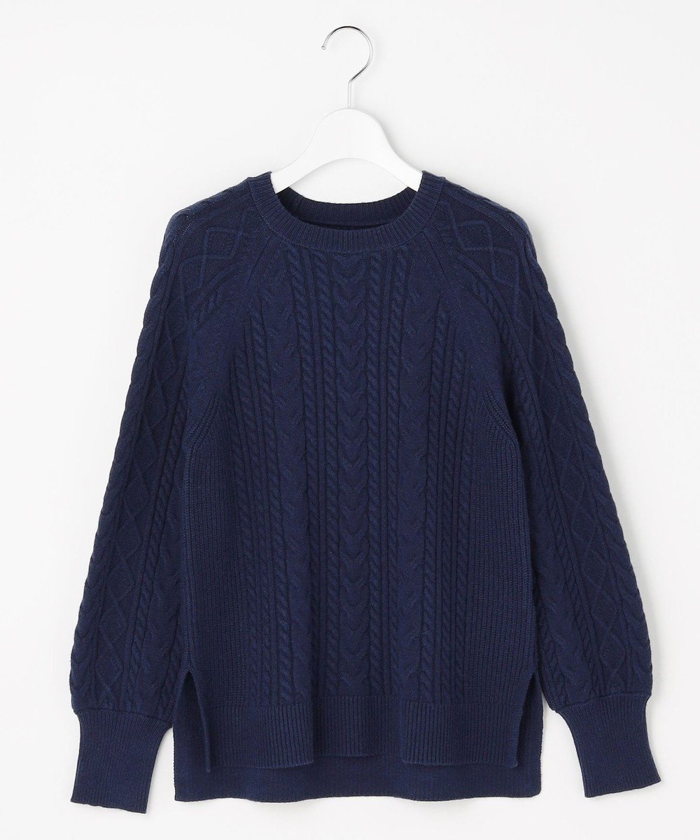 【エニィ スィス/any SiS】のケーブル ニット プルオーバー インテリア・キッズ・メンズ・レディースファッション・服の通販 founy(ファニー) ファッション Fashion レディースファッション Fashion for Women トップス・カットソー Cut & Sew Tops ニット Knit Tops & Sweaters カジュアルプルオーバー・ニットトップス Pullovers & Knit Tops / Casual Pullovers おすすめ Recommended / Our Picks ウォッシャブル Machine Washable ストレッチ Stretch, Stretchy Fabric スリット Slit, Slit Detail セーター Sweater, Knitwear フォルム Silhouette, Form 新作・新入荷 New Arrivals / New In A/W・秋冬 Autumn/Winter ネイビー|ID: prp329100004828138 ipo3291000000035377454