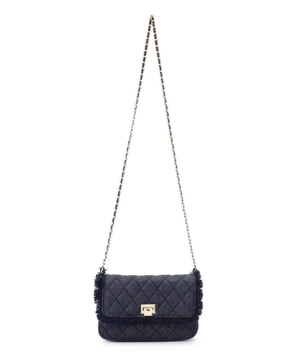 【23区/NIJYUSANKU】の【先行予約】デニムフリンジ ショルダーバッグ インテリア・キッズ・メンズ・レディースファッション・服の通販 founy(ファニー) 　ファッション　Fashion　レディースファッション　Fashion for Women　バッグ　Bags　2026年　2026　アクセサリー　Fashion Accessories　キルティング　Quilted, Quilting　コンパクト　Compact, Small Size　ショルダー　Shoulder, Shoulder Strap　チェーン　Chain, Chain Strap　デニム　Denim, Jeans Material　フラップ　Flap, Flap Pocket　フリンジ　Fringe, Tassel　ポケット　Pocket, Pocket Detail　リップ　Lip, Lip Motif　エレガント 上品　Elegant　旅行　Travel　ネイビー系|ID: prp329100004828148 ipo3291000000035136802