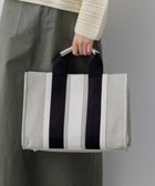 【23区/NIJYUSANKU】の【先行予約】ストライプキャンバス トートバッグ 人気、トレンドファッション・服の通販 founy(ファニー) ファッション Fashion レディースファッション Fashion for Women バッグ Bags キャンバス Canvas, Canvas Fabric クール Cool, Chic コンビ Combo, Combination Style ショルダー Shoulder, Shoulder Strap ショート Short, Short Length スクエア Square, Square Shape ストライプ Stripe, Striped Pattern スマート Smart, Elegant フェイクレザー Faux Leather, PU Leather フォルム Silhouette, Form ポケット Pocket, Pocket Detail モダン Modern, Contemporary エレガント 上品 Elegant ビジネス 仕事 通勤 Business / Work / Commuting 2026年 2026 thumbnail ライトグレーコンビ|ID: prp329100004828151 ipo3291000000035136810