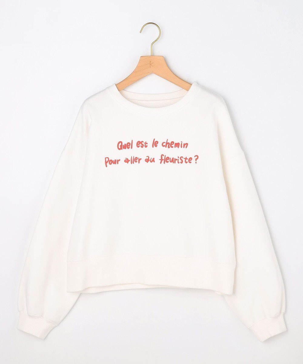 【組曲/KUMIKYOKU】の【先行予約・Flower Collection】クラシック裏毛 スウェット インテリア・キッズ・メンズ・レディースファッション・服の通販 founy(ファニー) 　ファッション　Fashion　レディースファッション　Fashion for Women　トップス・カットソー　Cut & Sew Tops　レディースパーカー・カジュアルフーディー　Casual Hoodies & Sweatshirts　スウェット・クルーネックトップス　Sweatshirts & Crewnecks / Relaxed Fit Sweat Tops　インナー　Innerwear　春　Spring　クラシック　Classic, Timeless Style　コレクション　Collection, Seasonal Line　スウェット / スエット　Sweatshirt, Sweatwear　スペシャル　Special, Limited Edition　タオル　Towel, Bath Towel　タートルネック　Turtleneck, High Neck　フラワー　Flower, Floral　プリント　Print, Printed Pattern　ループ　Loop, Loop Knit　ロング　Long, Long-Length　S/S・春夏　SS, Spring/Summer, Warm Season　おすすめ　Recommended / Our Picks　夏　Summer　ホワイト系|ID: prp329100004828157 ipo3291000000035136834