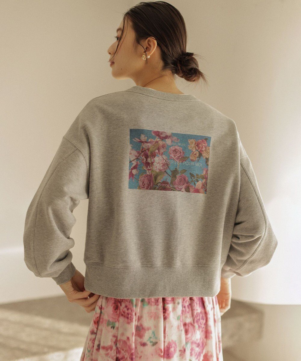 【組曲/KUMIKYOKU】の【Flower Collection】クラシック裏毛 スウェット 人気、トレンドファッション・服の通販 founy(ファニー) 　ファッション　Fashion　レディースファッション　Fashion for Women　トップス・カットソー　Cut & Sew Tops　レディースパーカー・カジュアルフーディー　Casual Hoodies & Sweatshirts　スウェット・クルーネックトップス　Sweatshirts & Crewnecks / Relaxed Fit Sweat Tops　インナー　Innerwear　春　Spring　クラシック　Classic, Timeless Style　コレクション　Collection, Seasonal Line　スウェット / スエット　Sweatshirt, Sweatwear　スペシャル　Special, Limited Edition　タオル　Towel, Bath Towel　タートルネック　Turtleneck, High Neck　フラワー　Flower, Floral　プリント　Print, Printed Pattern　ループ　Loop, Loop Knit　ロング　Long, Long-Length　S/S・春夏　SS, Spring/Summer, Warm Season　おすすめ　Recommended / Our Picks　夏　Summer　 other-1|ID: prp329100004828157 ipo3291000000035700967