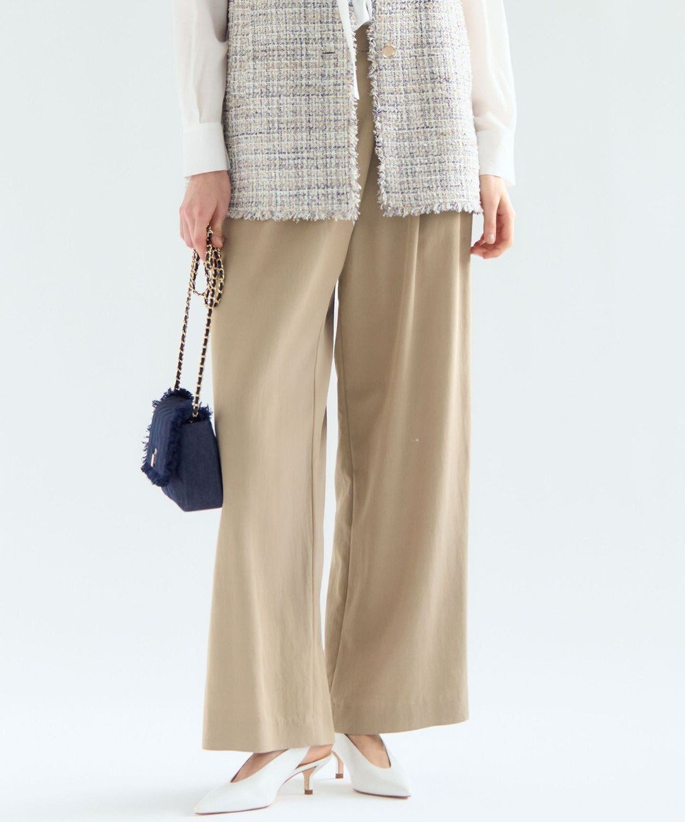 【23区/NIJYUSANKU】の【VERY掲載】ドレープツイル アシンメトリー ワイド パンツ 人気、トレンドファッション・服の通販 founy(ファニー) 　雑誌掲載アイテム　Magazine Picks & Fashion Features　ファッション雑誌　Fashion Magazines　ヴェリィ　VERY　ファッション　Fashion　レディースファッション　Fashion for Women　パンツ　Pants & Trousers　アシンメトリー　Asymmetrical Style　春　Spring　キャミソール　Camisole, Spaghetti Strap Top　3月号　March Issue　シンプル　Simple, Minimal　ジャケット　Jacket, Outerwear　雑誌　Magazine, Fashion Magazine　ツイード　Twill, Twill Weave　ドレープ　Drape, Draping Fabric　ベスト　Vest, Waistcoat　ラップ　Wrap, Wrap Design　ワイド　Wide, Wide Fit　S/S・春夏　SS, Spring/Summer, Warm Season　おすすめ　Recommended / Our Picks　夏　Summer　エレガント 上品　Elegant　2026年　2026　 other-1|ID: prp329100004828159 ipo3291000000035157624