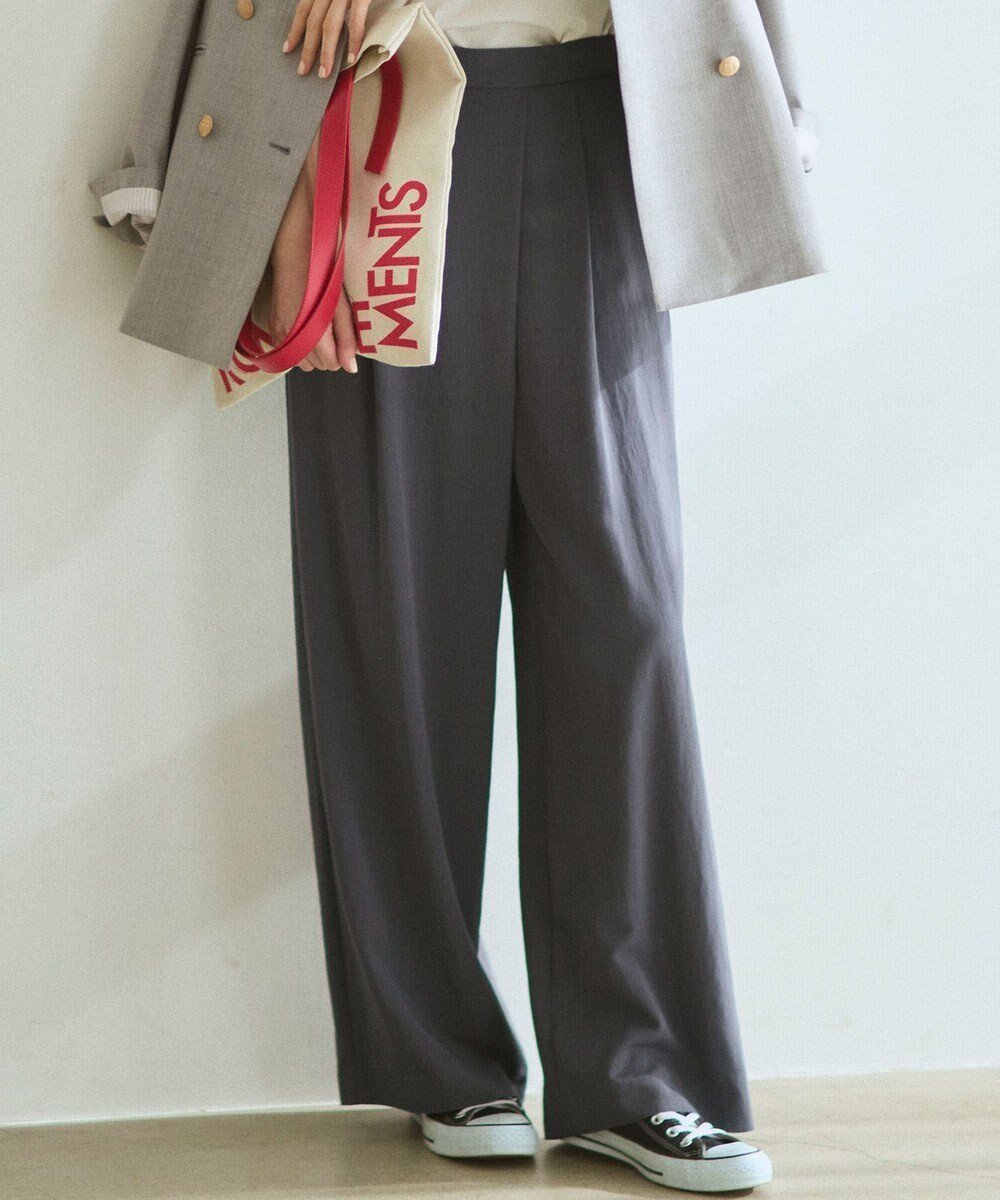 【23区/NIJYUSANKU】の【VERY掲載】ドレープツイル アシンメトリー ワイド パンツ インテリア・キッズ・メンズ・レディースファッション・服の通販 founy(ファニー) 　雑誌掲載アイテム　Magazine Picks & Fashion Features　ファッション雑誌　Fashion Magazines　ヴェリィ　VERY　ファッション　Fashion　レディースファッション　Fashion for Women　パンツ　Pants & Trousers　アシンメトリー　Asymmetrical Style　春　Spring　キャミソール　Camisole, Spaghetti Strap Top　3月号　March Issue　シンプル　Simple, Minimal　ジャケット　Jacket, Outerwear　雑誌　Magazine, Fashion Magazine　ツイード　Twill, Twill Weave　ドレープ　Drape, Draping Fabric　ベスト　Vest, Waistcoat　ラップ　Wrap, Wrap Design　ワイド　Wide, Wide Fit　S/S・春夏　SS, Spring/Summer, Warm Season　おすすめ　Recommended / Our Picks　夏　Summer　エレガント 上品　Elegant　2026年　2026　グレー系|ID: prp329100004828159 ipo3291000000036013657