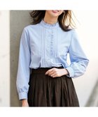【エニィ スィス/any SiS】のフリルスタンド シャツ ブルーストライプ|ID: prp329100004829158 ipo3291000000035147358