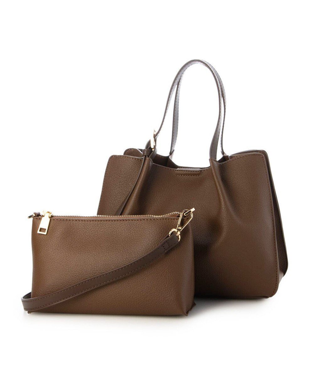 【アンビリオン/UNBILLION】のカシュカシュ cachecache / フェイクレザーショルダーバッグ付スクエアトート インテリア・キッズ・メンズ・レディースファッション・服の通販 founy(ファニー) ファッション Fashion レディースファッション Fashion for Women バッグ Bags インナー Innerwear カラフル Colorful Design シンプル Simple, Minimal スクエア Square, Square Shape 財布 Wallet, Purse トラベル Travel, Travel Gear ハンド Hand, Handmade ポーチ Pouch, Small Case ミックス Mix, Mixed Style モチーフ Motif, Design Theme 再入荷 Restock / Back in Stock おすすめ Recommended / Our Picks 旅行 Travel エレガント 上品 Elegant ビジネス 仕事 通勤 Business / Work / Commuting ブラウン|ID: prp329100004829161 ipo3291000000035147369