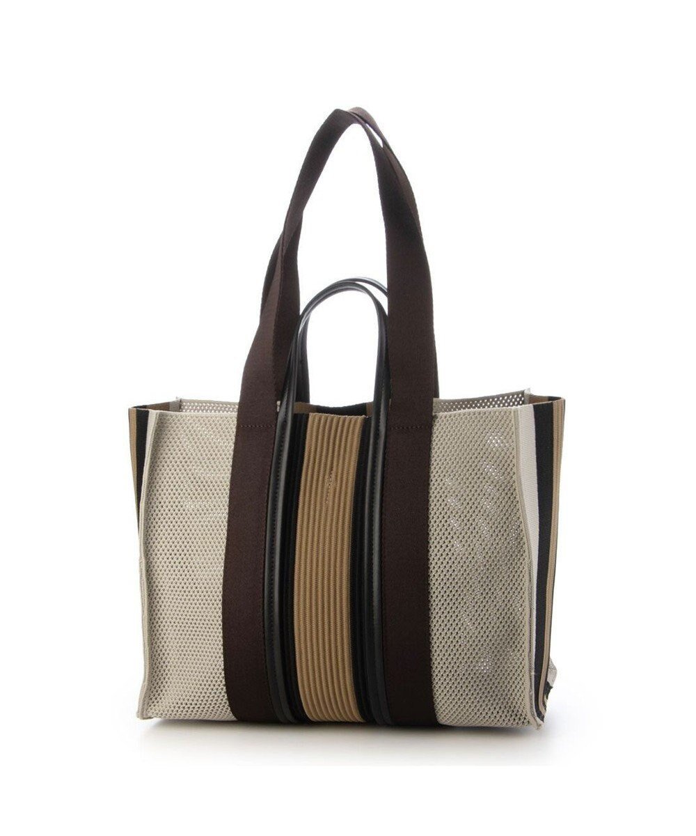 【アンビリオン/UNBILLION】のカシュカシュ cachecache / マルチカラーストライプ2wayスクエアトート インテリア・キッズ・メンズ・レディースファッション・服の通販 founy(ファニー) 　ファッション　Fashion　レディースファッション　Fashion for Women　バッグ　Bags　カラフル　Colorful Design　シンプル　Simple, Minimal　ストライプ　Stripe, Striped Pattern　スポーティ　Sporty, Casual Athletic　雑誌　Magazine, Fashion Magazine　トレンド　Trend, Trending Now　ハンド　Hand, Handmade　ミックス　Mix, Mixed Style　メッシュ　Mesh, Net Fabric　モチーフ　Motif, Design Theme　再入荷　Restock / Back in Stock　ビジネス 仕事 通勤　Business / Work / Commuting　シー|ID: prp329100004829163 ipo3291000000035147378