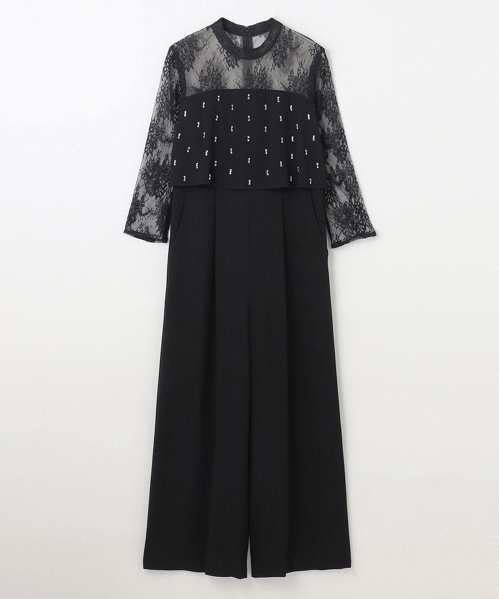 【グレース コンチネンタル/GRACE CONTINENTAL】の刺繍ワイドサロペット インテリア・キッズ・メンズ・レディースファッション・服の通販 founy(ファニー) ファッション Fashion レディースファッション Fashion for Women ワンピース Dresses オールインワン・ワンピース Dresses and Jumpsuits サロペット&オールインワン Dungarees & Jumpsuit Styles クラシック Classic, Timeless Style サロペット Overalls, Salopette スタンド Stand Collar, Upright Stand ビジュー Bijou, Jewel-like Accent ラグジュアリー Luxury, Elegant レース Lace, Lace Fabric ワイド Wide, Wide Fit 今季 This Season, Current Season 夏 Summer S/S・春夏 SS, Spring/Summer, Warm Season A/W・秋冬 Autumn/Winter ブラック|ID: prp329100004829165 ipo3291000000035147385