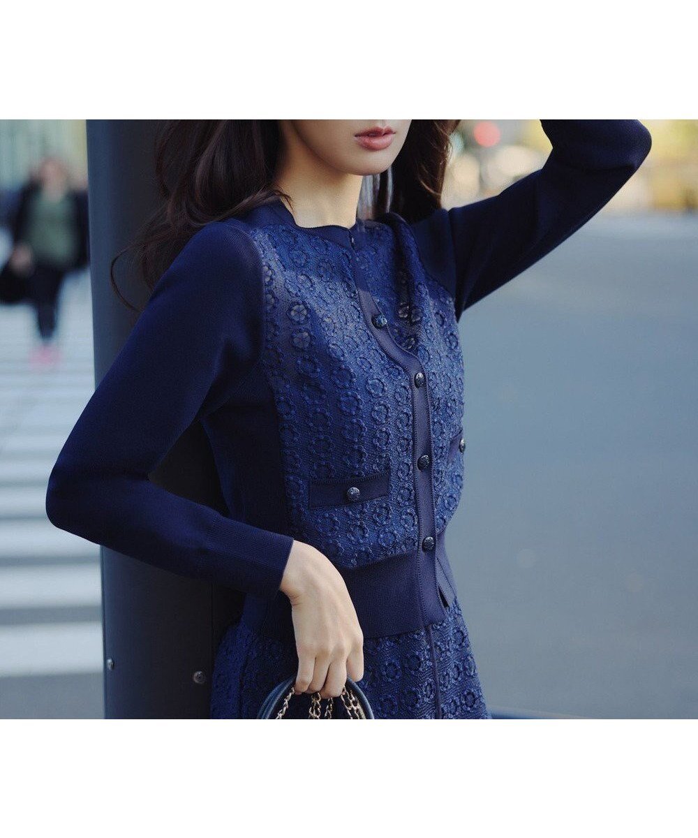 【トッカ/TOCCA】のCRYSTAL LABYRINTH カーディガン インテリア・キッズ・メンズ・レディースファッション・服の通販 founy(ファニー) ファッション Fashion レディースファッション Fashion for Women トップス・カットソー Cut & Sew Tops カーディガン・羽織り Layered Style Cardigans アンサンブル Ensemble Set カーディガン Cardigan, Knitwear ケミカル Chemical, Chemical Wash シフォン Chiffon, Lightweight Fabric シンプル Simple, Minimal ドレス Dress, One-Piece レース Lace, Lace Fabric エレガント 上品 Elegant 夏 Summer S/S・春夏 SS, Spring/Summer, Warm Season A/W・秋冬 Autumn/Winter ネイビー系|ID: prp329100004829166 ipo3291000000035313846