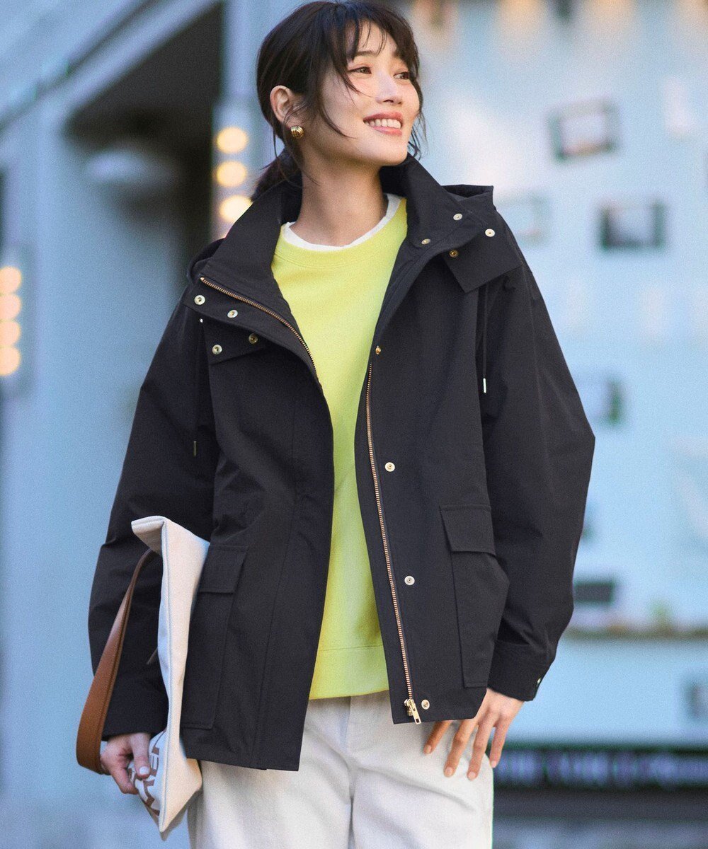 【23区/NIJYUSANKU】のマットエアリータフタ 2WAY ブルゾン インテリア・キッズ・メンズ・レディースファッション・服の通販 founy(ファニー) 　ファッション　Fashion　レディースファッション　Fashion for Women　アウター　Coat / Outerwear Collection　レディースジャケット・軽アウター　Jackets　ブルゾンジャケット・スポーティアウター　Blouson Jackets　インナー　Innerwear　春　Spring　ジャケット　Jacket, Outerwear　ストレッチ　Stretch, Stretchy Fabric　タフタ　Taffeta, Structured Fabric　デニム　Denim, Jeans Material　トレンド　Trend, Trending Now　定番　Standard, Basic Item　フロント　Front, Front Design　ブルゾン　Blouson, Bomber Jacket　ポケット　Pocket, Pocket Detail　S/S・春夏　SS, Spring/Summer, Warm Season　おすすめ　Recommended / Our Picks　夏　Summer　エレガント 上品　Elegant　2026年　2026　ダークネイビー系|ID: prp329100004829176 ipo3291000000035997216