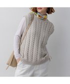 【23区/NIJYUSANKU】の【先行予約】ケーブル ニットベスト 人気、トレンドファッション・服の通販 founy(ファニー) ファッション Fashion レディースファッション Fashion for Women アウター Coat / Outerwear Collection トップス・カットソー Cut & Sew Tops ニット Knit Tops & Sweaters ベスト&ジレ / 重ね着スタイル Vests & Gilets 春 Spring カットソー Cut and Sewn Top ジャケット Jacket, Outerwear ストレッチ Stretch, Stretchy Fabric ベスト Vest, Waistcoat ロング Long, Long-Length S/S・春夏 SS, Spring/Summer, Warm Season 夏 Summer エレガント 上品 Elegant 2026年 2026 thumbnail ベージュ系|ID: prp329100004829181 ipo3291000000035147438