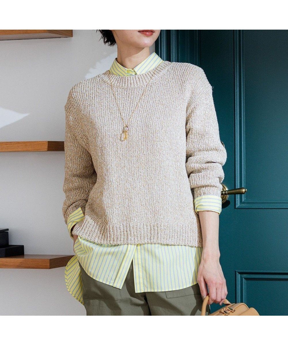 【23区/NIJYUSANKU】の【先行予約】コットンコードミックス クロップド ニット インテリア・キッズ・メンズ・レディースファッション・服の通販 founy(ファニー) ファッション Fashion レディースファッション Fashion for Women トップス・カットソー Cut & Sew Tops ニット Knit Tops & Sweaters イエロー Yellow イタリア Italy インナー Innerwear オレンジ Orange 春 Spring クロップド Cropped, Short Length スリット Slit, Slit Detail セーター Sweater, Knitwear バランス Balance, Style Balance ミックス Mix, Mixed Style ワイド Wide, Wide Fit S/S・春夏 SS, Spring/Summer, Warm Season おすすめ Recommended / Our Picks 夏 Summer 2026年 2026 サンドミックス|ID: prp329100004829183 ipo3291000000035147445