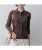 【23区/NIJYUSANKU】の【先行予約】ワイドリブ ポロニット カーディガン ダークブラウン系|ID: prp329100004829184 ipo3291000000035147450