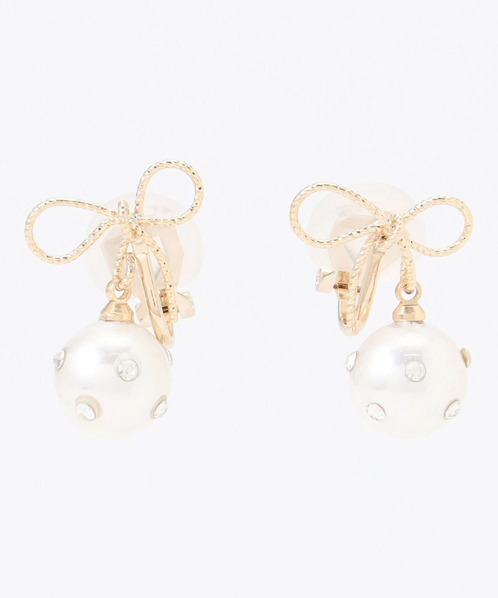 【組曲/KUMIKYOKU】のリボングリッターパールライク イヤリング 人気、トレンドファッション・服の通販 founy(ファニー) ファッション Fashion レディースファッション Fashion for Women ジュエリー Jewelry ファッションリング Fashion Rings イヤリング・フープ・ドロップタイプ Hoop, Drop & Clip Earrings おすすめ Recommended / Our Picks アクセサリー Fashion Accessories イヤリング Earrings ギフト プレゼント Gift / Present グリッター Glitter, Sparkle シリコン Silicone, Silicone Material パール Pearl, Pearl Accent フェミニン Feminine, Girly モチーフ Motif, Design Theme リボン Ribbon, Bow other-1|ID: prp329100004829202 ipo3291000000035147513