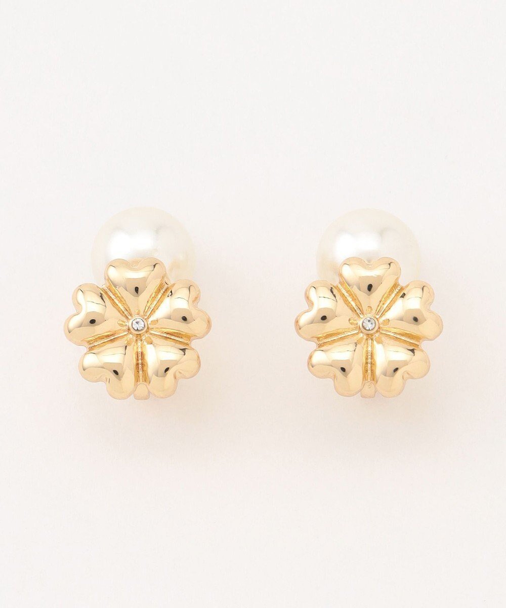【組曲/KUMIKYOKU】の【2WAY・Flower Collection】フラワー×パールライク イヤリング インテリア・キッズ・メンズ・レディースファッション・服の通販 founy(ファニー) 　ファッション　Fashion　レディースファッション　Fashion for Women　ジュエリー　Jewelry　ファッションリング　Fashion Rings　イヤリング・フープ・ドロップタイプ　Hoop, Drop & Clip Earrings　アクセサリー　Fashion Accessories　イヤリング　Earrings　シンプル　Simple, Minimal　パール　Pearl, Pearl Accent　ビジュー　Bijou, Jewel-like Accent　フラワー　Flower, Floral　メタル　Metal, Metal Parts　モチーフ　Motif, Design Theme　エレガント 上品　Elegant　ゴールド系|ID: prp329100004829212 ipo3291000000035147534