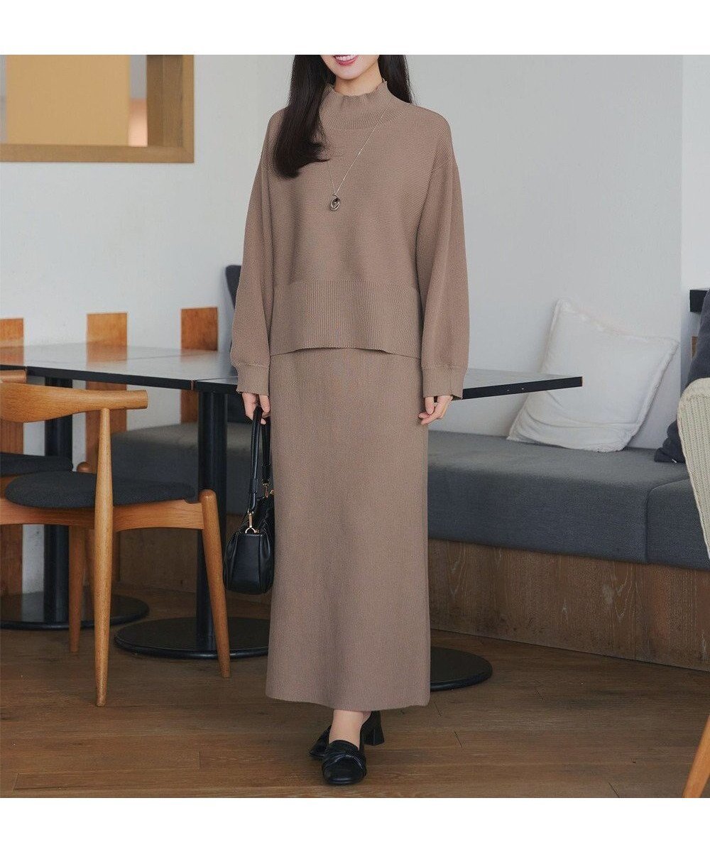 【ティアクラッセ/Tiaclasse】の【2点セット】ニットトップス+スカートセットアップ 人気、トレンドファッション・服の通販 founy(ファニー) 　ファッション　Fashion　レディースファッション　Fashion for Women　セットアップ　Matching Sets　レディーストップス・ブラウス　Tops & Blouses / Assorted Women's Tops　スカート・ミニ/ミディ/マキシ　Skirts / Mini, Midi & Maxi Skirts　アクセサリー　Fashion Accessories　ウォッシャブル　Machine Washable　春　Spring　洗える　Machine Washable　秋　Autumn　カーディガン　Cardigan, Knitwear　ショート　Short, Short Length　スリット　Slit, Slit Detail　セットアップ　Set-Up, Coordinated Outfit　セーター　Sweater, Knitwear　タイトスカート　Pencil Skirt, Tight Skirt　チュニック　Tunic, Long Top　長袖　Long Sleeve, Full Sleeve　ロング　Long, Long-Length　楽ちん　Easy Fit, Comfortable　冬　Winter / This Winter　A/W・秋冬　Autumn/Winter　再入荷　Restock / Back in Stock　おすすめ　Recommended / Our Picks　新作・新入荷　New Arrivals / New In　 other-1|ID: prp329100004829214 ipo3291000000035516041