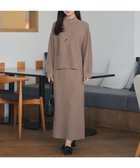 【ティアクラッセ/Tiaclasse】の【2点セット】ニットトップス+スカートセットアップ モカ|ID: prp329100004829214 ipo3291000000035516043