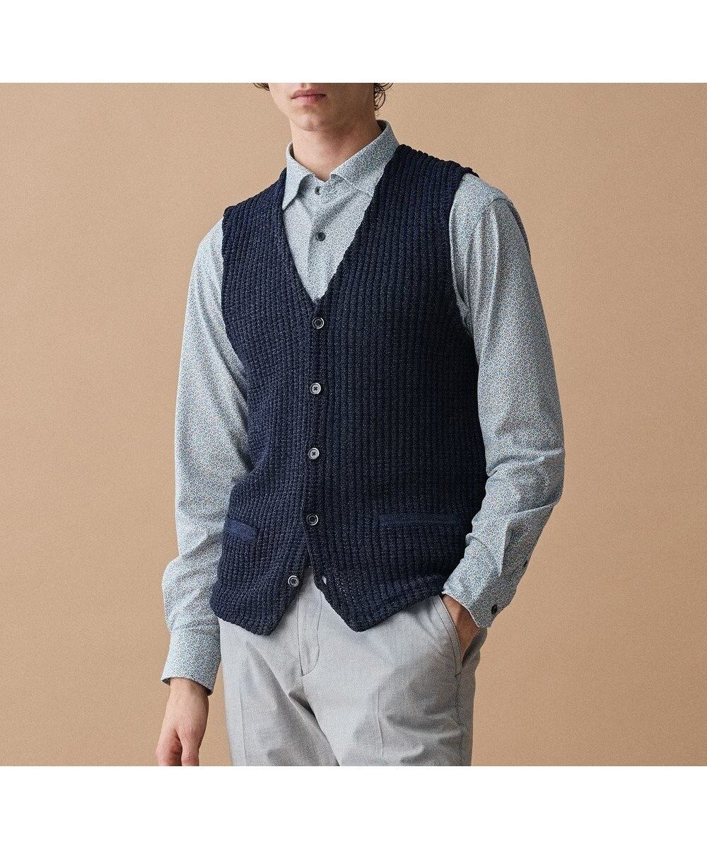 【ジョセフ アブード/JOSEPH ABBOUD / MEN】の【エコ素材和紙使用・日本素材】和紙杢メッシュクルーネック ニットジレ 人気、トレンドファッション・服の通販 founy(ファニー) 　ファッション　Fashion　メンズファッション　Fashion for Men　トップス・カットソー　Cut & Sew Tops　ニット・セーター / 定番トップス　Knit Tops & Sweaters　ベスト・ジレ　Vests & Gilets　春　Spring　ジャケット　Jacket, Outerwear　ベスト　Vest, Waistcoat　S/S・春夏　SS, Spring/Summer, Warm Season　おすすめ　Recommended / Our Picks　夏　Summer　 other-1|ID: prp329100004830094 ipo3291000000035157353