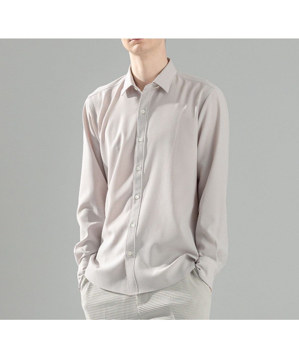 【ジョゼフ オム/JOSEPH HOMME / MEN】の新素材【シワになりにくい】テクノボイルストレッチ レギュラーカラーシャツ インテリア・キッズ・メンズ・レディースファッション・服の通販 founy(ファニー) ファッション Fashion メンズファッション Fashion for Men トップス・カットソー Cut & Sew Tops メンズシャツ Shirts シェイプ Shape, Slim Fit シンプル Simple, Minimal ジャケット Jacket, Outerwear エレガント 上品 Elegant 夏 Summer 春 Spring S/S・春夏 SS, Spring/Summer, Warm Season 長袖 Long Sleeve, Full Sleeve アイボリー系|ID: prp329100004830098 ipo3291000000035157372