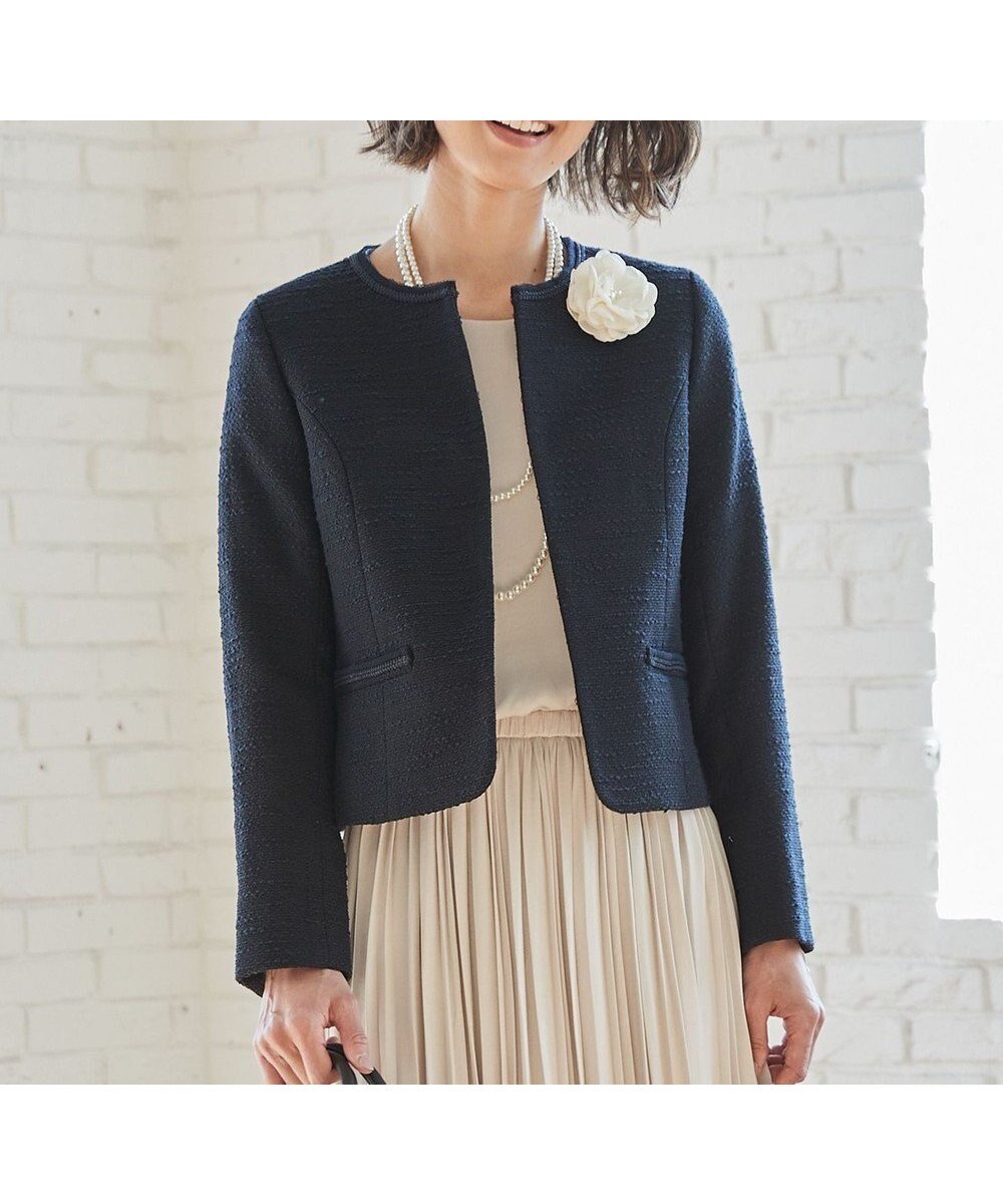 【エニー/ANY】のMIXスラブツイード ジャケット 人気、トレンドファッション・服の通販 founy(ファニー) 　ファッション　Fashion　レディースファッション　Fashion for Women　アウター　Coat / Outerwear Collection　レディースジャケット・軽アウター　Jackets　ノーカラージャケット / シンプル上品コーデ　Collarless Jackets　ジャケット　Jacket, Outerwear　スリット　Slit, Slit Detail　セレモニー　Ceremony　ツイード　Twill, Twill Weave　フィット　Fit, Slim Fit　ブレード　Braid, Decorative Trim　ポケット　Pocket, Pocket Detail　ワンポイント　One Point, Statement Accent　夏　Summer　S/S・春夏　SS, Spring/Summer, Warm Season　A/W・秋冬　Autumn/Winter　 other-1|ID: prp329100004830111 ipo3291000000035157425