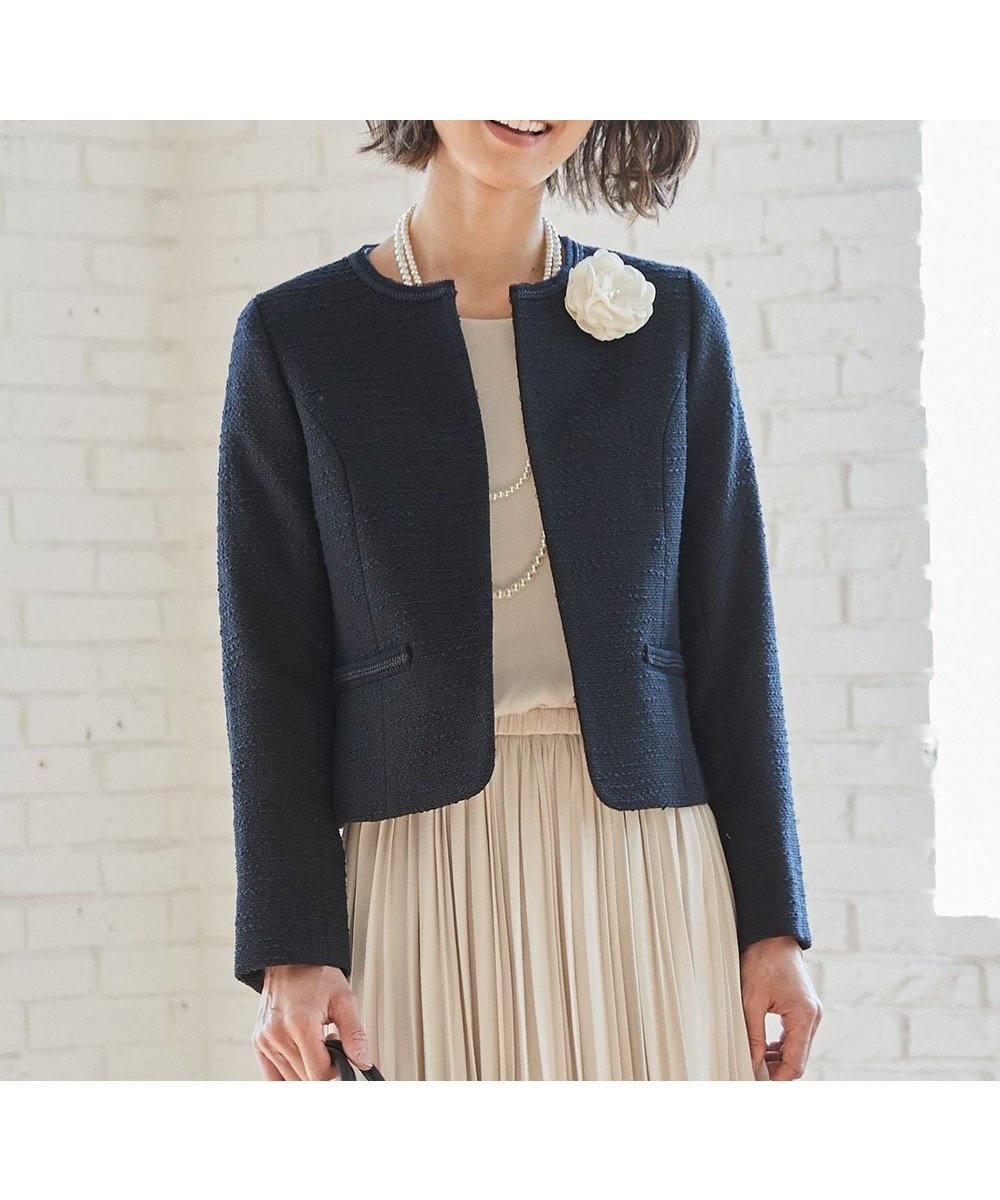 【エニー/ANY】のMIXスラブツイード ジャケット 人気、トレンドファッション・服の通販 founy(ファニー) 　ファッション　Fashion　レディースファッション　Fashion for Women　アウター　Coat / Outerwear Collection　レディースジャケット・軽アウター　Jackets　ノーカラージャケット / シンプル上品コーデ　Collarless Jackets　ジャケット　Jacket, Outerwear　スリット　Slit, Slit Detail　セレモニー　Ceremony　ツイード　Twill, Twill Weave　フィット　Fit, Slim Fit　ブレード　Braid, Decorative Trim　ポケット　Pocket, Pocket Detail　ワンポイント　One Point, Statement Accent　夏　Summer　S/S・春夏　SS, Spring/Summer, Warm Season　A/W・秋冬　Autumn/Winter　 other-1|ID: prp329100004830111 ipo3291000000035701563