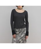 【グレース コンチネンタル/GRACE CONTINENTAL】のバイカラーリブニットトップ 人気、トレンドファッション・服の通販 founy(ファニー) ファッション Fashion レディースファッション Fashion for Women トップス・カットソー Cut & Sew Tops ニット Knit Tops & Sweaters 春 Spring シンプル Simple, Minimal セーター Sweater, Knitwear ベーシック Basic, Essential ラベンダー Lavender リボン Ribbon, Bow S/S・春夏 SS, Spring/Summer, Warm Season 夏 Summer thumbnail チャコール|ID: prp329100004830113 ipo3291000000035157440