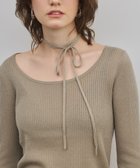 【グレース コンチネンタル/GRACE CONTINENTAL】のバイカラーリブニットトップ 人気、トレンドファッション・服の通販 founy(ファニー) ファッション Fashion レディースファッション Fashion for Women トップス・カットソー Cut & Sew Tops ニット Knit Tops & Sweaters 春 Spring シンプル Simple, Minimal セーター Sweater, Knitwear ベーシック Basic, Essential ラベンダー Lavender リボン Ribbon, Bow S/S・春夏 SS, Spring/Summer, Warm Season 夏 Summer thumbnail カーキ|ID: prp329100004830113 ipo3291000000035701665