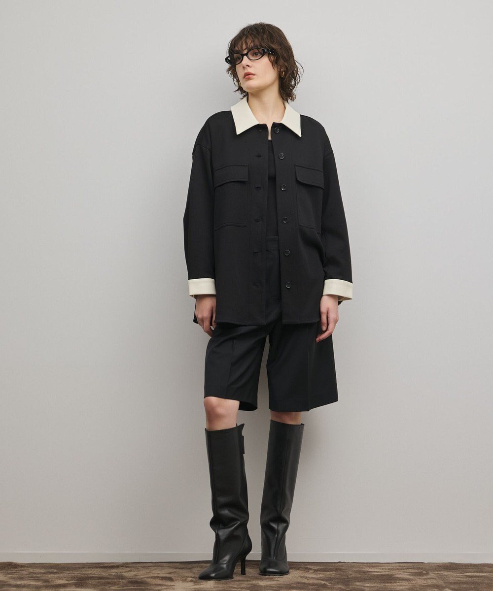 【グレース コンチネンタル/GRACE CONTINENTAL】のレザーカットシャツ インテリア・キッズ・メンズ・レディースファッション・服の通販 founy(ファニー) ファッション Fashion レディースファッション Fashion for Women トップス・カットソー Cut & Sew Tops シャツ・ブラウス・オフィスカジュアル Elegant Blouses & Button-Ups フェイクレザー Faux Leather, PU Leather 夏 Summer 春 Spring S/S・春夏 SS, Spring/Summer, Warm Season ブラック|ID: prp329100004830114 ipo3291000000035157443