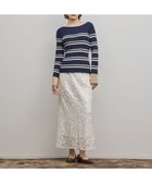 【グレース コンチネンタル/GRACE CONTINENTAL】のラメボーダーニットトップ 人気、トレンドファッション・服の通販 founy(ファニー) ファッション Fashion レディースファッション Fashion for Women トップス・カットソー Cut & Sew Tops ニット Knit Tops & Sweaters シアー Sheer, See-Through セーター Sweater, Knitwear ボーダー Border, Stripe 夏 Summer 春 Spring S/S・春夏 SS, Spring/Summer, Warm Season thumbnail ネイビー|ID: prp329100004830115 ipo3291000000035157446