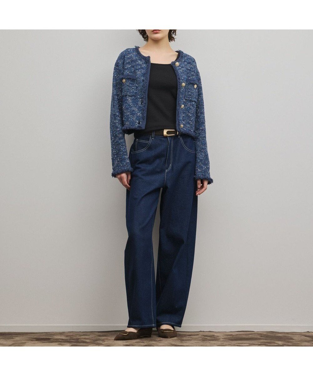 【グレース コンチネンタル/GRACE CONTINENTAL】のツイードニットカーディガン 人気、トレンドファッション・服の通販 founy(ファニー) 　ファッション　Fashion　レディースファッション　Fashion for Women　トップス・カットソー　Cut & Sew Tops　ニット　Knit Tops & Sweaters　カーディガン・羽織り　Layered Style Cardigans　カーディガン　Cardigan, Knitwear　ショート　Short, Short Length　夏　Summer　春　Spring　S/S・春夏　SS, Spring/Summer, Warm Season　 other-1|ID: prp329100004830117 ipo3291000000035157451