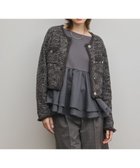 【グレース コンチネンタル/GRACE CONTINENTAL】のツイードニットカーディガン 人気、トレンドファッション・服の通販 founy(ファニー) ファッション Fashion レディースファッション Fashion for Women トップス・カットソー Cut & Sew Tops ニット Knit Tops & Sweaters カーディガン・羽織り Layered Style Cardigans カーディガン Cardigan, Knitwear ショート Short, Short Length 夏 Summer 春 Spring S/S・春夏 SS, Spring/Summer, Warm Season thumbnail ブラック|ID: prp329100004830117 ipo3291000000035157453