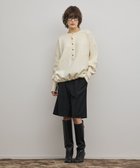 【グレース コンチネンタル/GRACE CONTINENTAL】のスウェットライクニットトップ 人気、トレンドファッション・服の通販 founy(ファニー) ファッション Fashion レディースファッション Fashion for Women トップス・カットソー Cut & Sew Tops ニット Knit Tops & Sweaters レディースパーカー・カジュアルフーディー Casual Hoodies & Sweatshirts スウェット・クルーネックトップス Sweatshirts & Crewnecks / Relaxed Fit Sweat Tops セーター Sweater, Knitwear 夏 Summer 春 Spring S/S・春夏 SS, Spring/Summer, Warm Season 無地 Plain, Solid Color thumbnail ホワイト|ID: prp329100004830120 ipo3291000000035157462